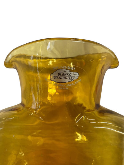 MCM Blenko Amber Double Spout Decanter