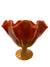 MCM L.E. Smith Orange Glass Handkerchief Footed Compote