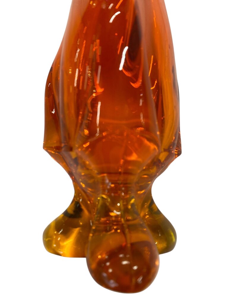 MCM Viking Amberina Three Toe Drape 20" Swung Vase