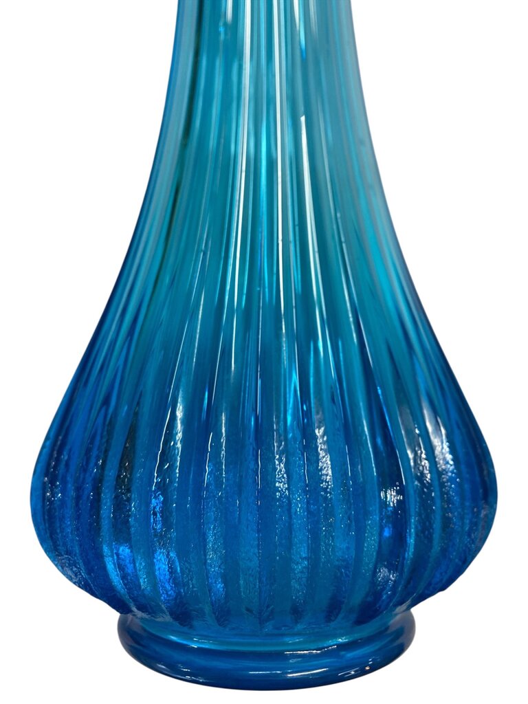 MCM L.E. Smith Light Blue 18" Swung Vase