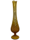 Fenton Colonial 1960-1969 Amber Hobnail 20" Swung Vase