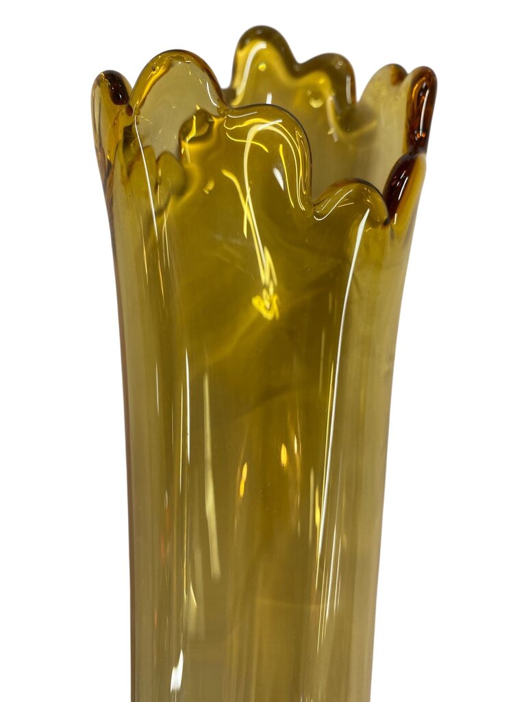 Fenton Colonial 1960-1969 Amber Hobnail 20" Swung Vase