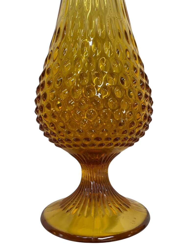 Fenton Colonial 1960-1969 Amber Hobnail 20" Swung Vase
