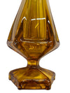 Viking Epic Column Ribbed Amber Stretch and Finger 15" Swung Vase