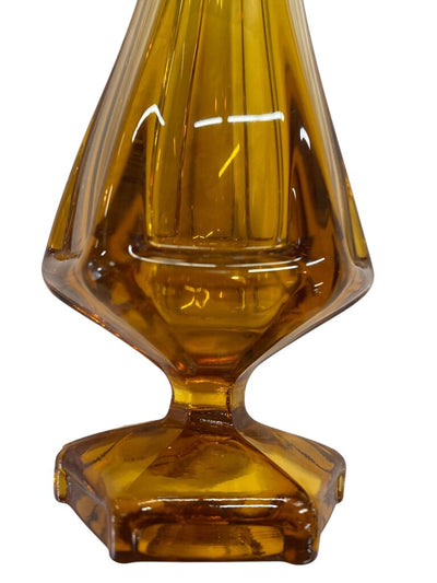 Viking Epic Column Ribbed Amber Stretch and Finger 15" Swung Vase