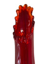 MCM Viking Art Glass Red 14" Stretch Vase