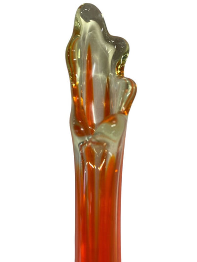 MCM Viking Mod Flame Orange 13.5" Swung Vase