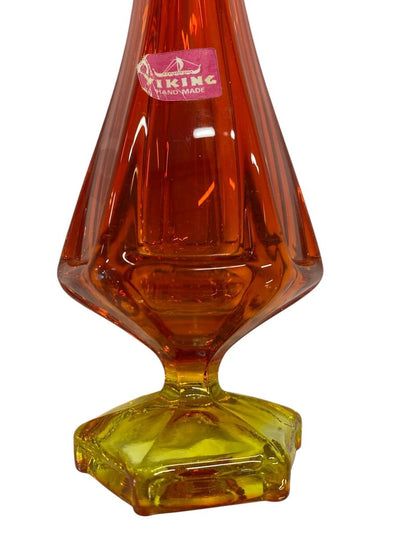 MCM Viking Mod Flame Orange 13.5" Swung Vase