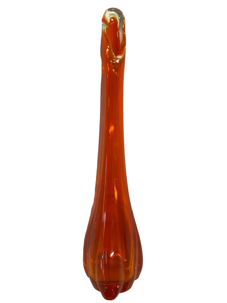 MCM Viking Orange 12" Slag Swung Vase