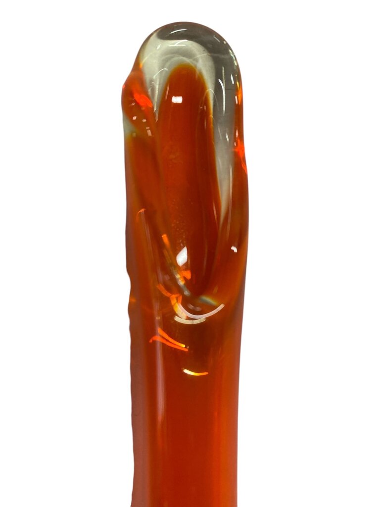MCM Viking Orange 12" Slag Swung Vase