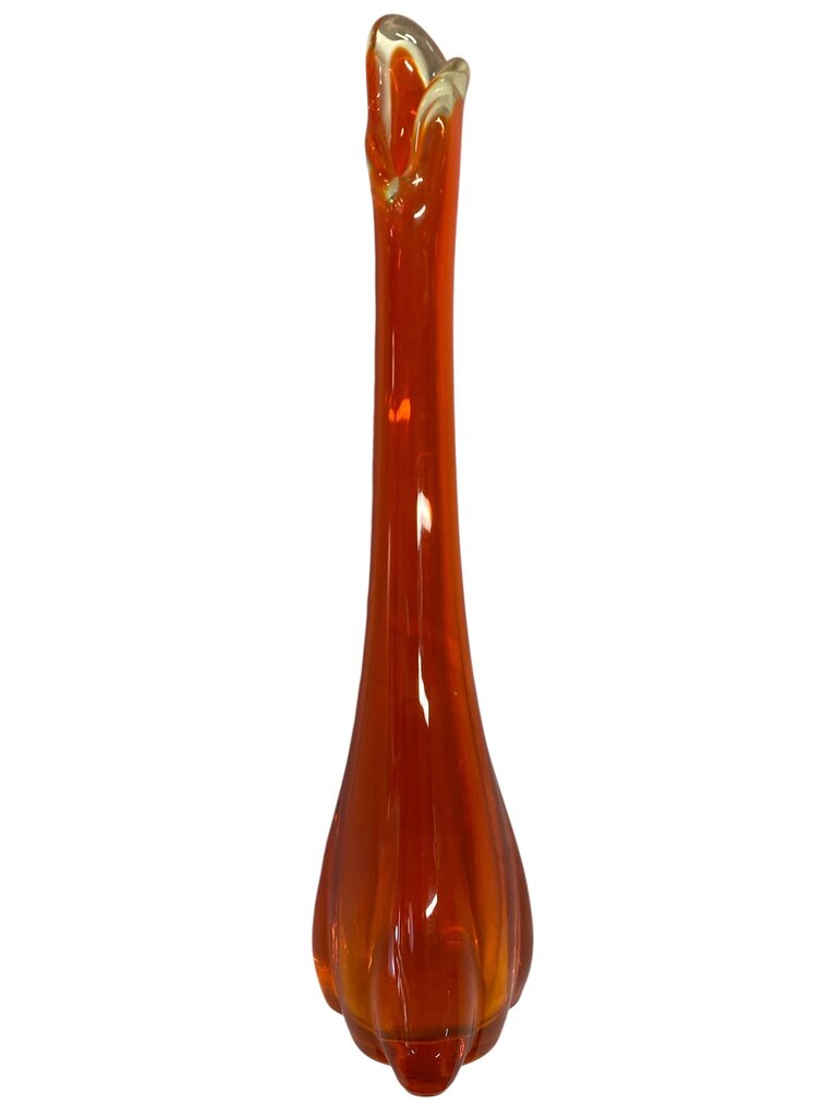 MCM Viking Orange 11" Slag Swung Vase