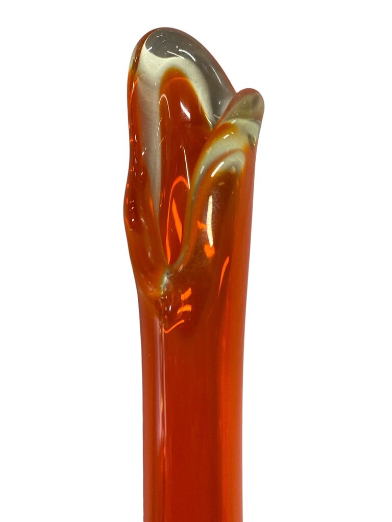 MCM Viking Orange 11" Slag Swung Vase