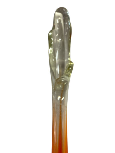 MCM Viking Amberina Persimmon Orange 12.5" Swung Vase