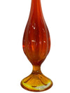 MCM Viking Amberina Persimmon Orange 12.5" Swung Vase