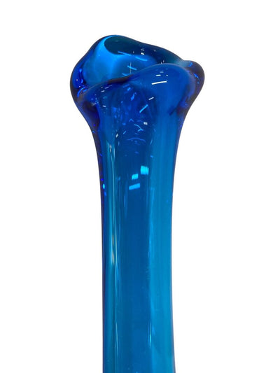 MCM Rare Blue Fenton Valencia Colonial 12" Swung Vase