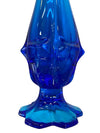MCM Rare Blue Fenton Valencia Colonial 12" Swung Vase