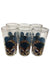 MCM 1970's Culver Blue Art Deco Glasses - Set of 6
