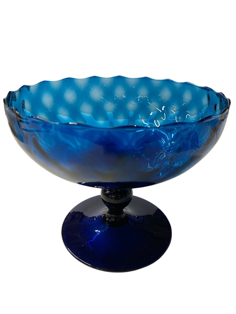 MCM Italian Empoli Blue Glass Compote