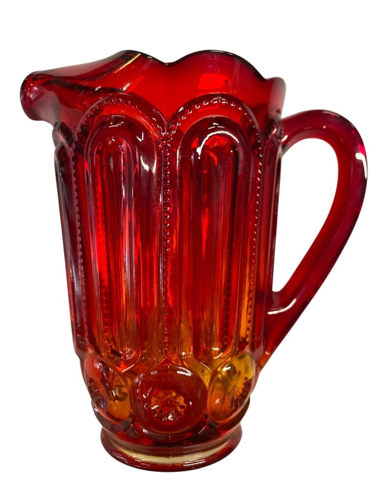 MCM L.E. Smith Amberina Moon and Stars Retro Tumbler and Pitcher Set