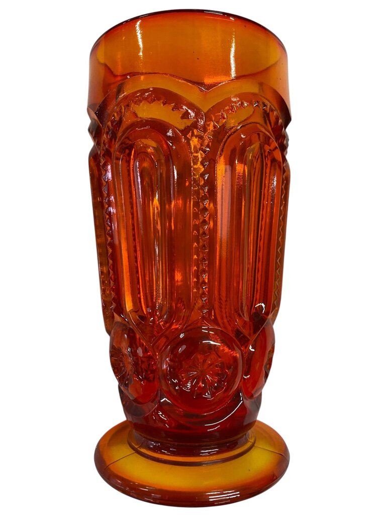 MCM L.E. Smith Amberina Moon and Stars Retro Tumbler and Pitcher Set