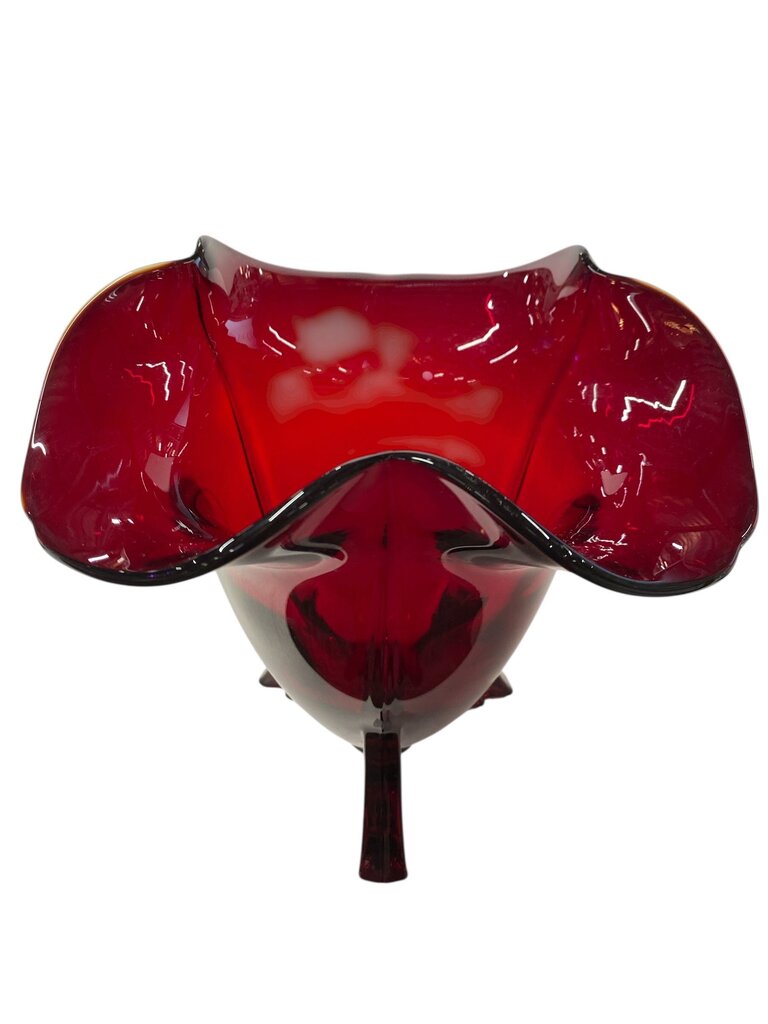 Retro Ruby Red Rocket Vase by New Martinsville