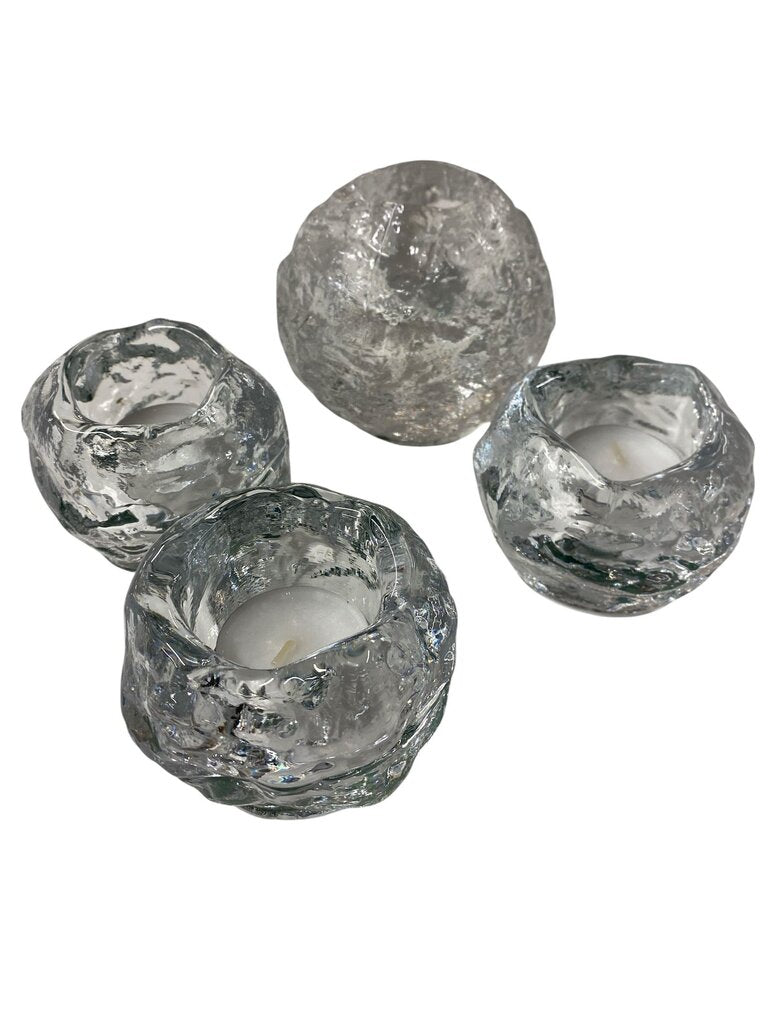 Kosta Boda Snowball Votives (Set of 4)