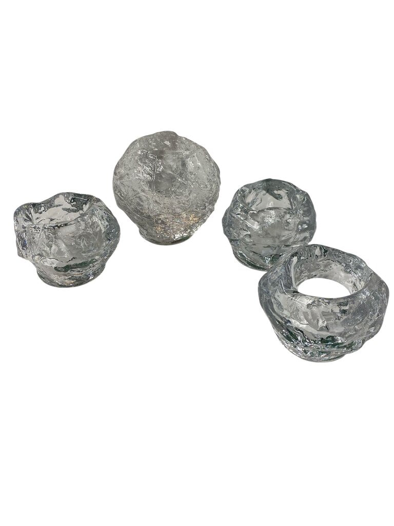 Kosta Boda Snowball Votives (Set of 4)