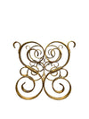Hollywood regency Gilt Glass and Iron Side Table
