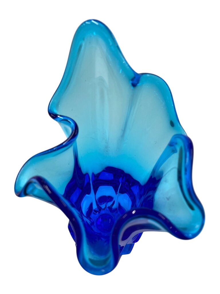 MCM Cobalt Blue Handkerchief Pedestal Vase