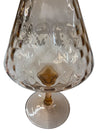 Rare Blush Pink Vintage Empoli Art Glass Pedestal Vase