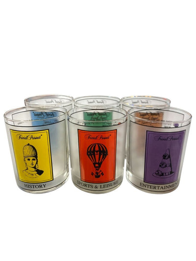 1980's Culver for Horn Abbot Collectible Trivial Pursuit Rocks Glasses (Set of 6)