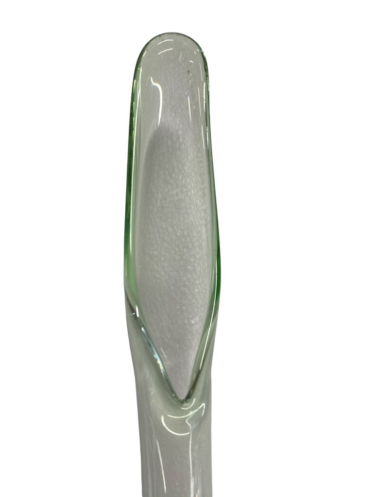 MCM Viking Green Frosted Cabbage Leaf Art Glass Vase