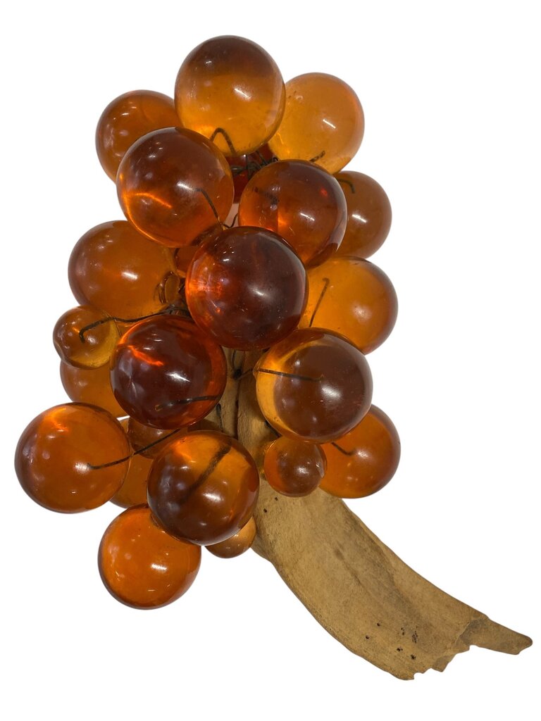 MCM Orange/Amber Lucite Grape Cluster