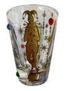 RARE MCM Culver 22K Gold 9 Piece Mardi Gras Harlequin Jeweled Decanter and Glass Set