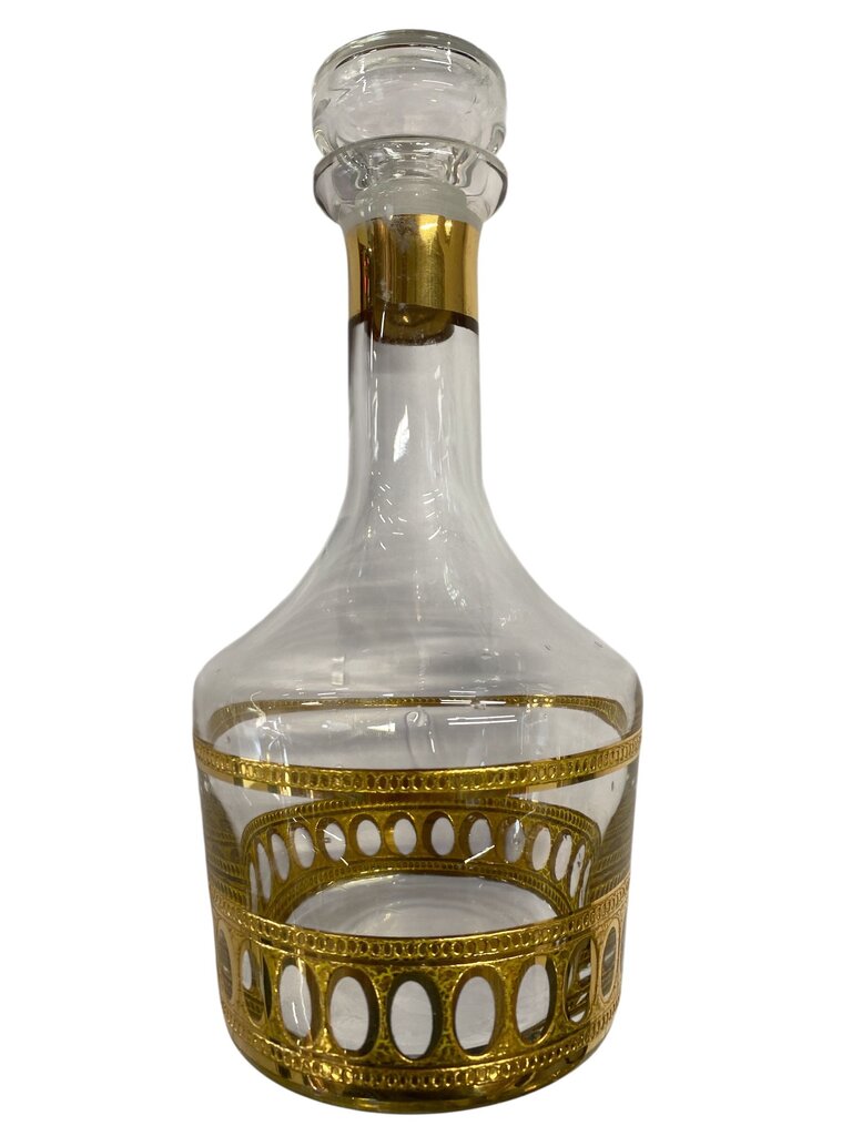 MCM Culver 22K Gold Antigua 10-piece Decanter, Lowball and Shot Glass Set (Set of 10)