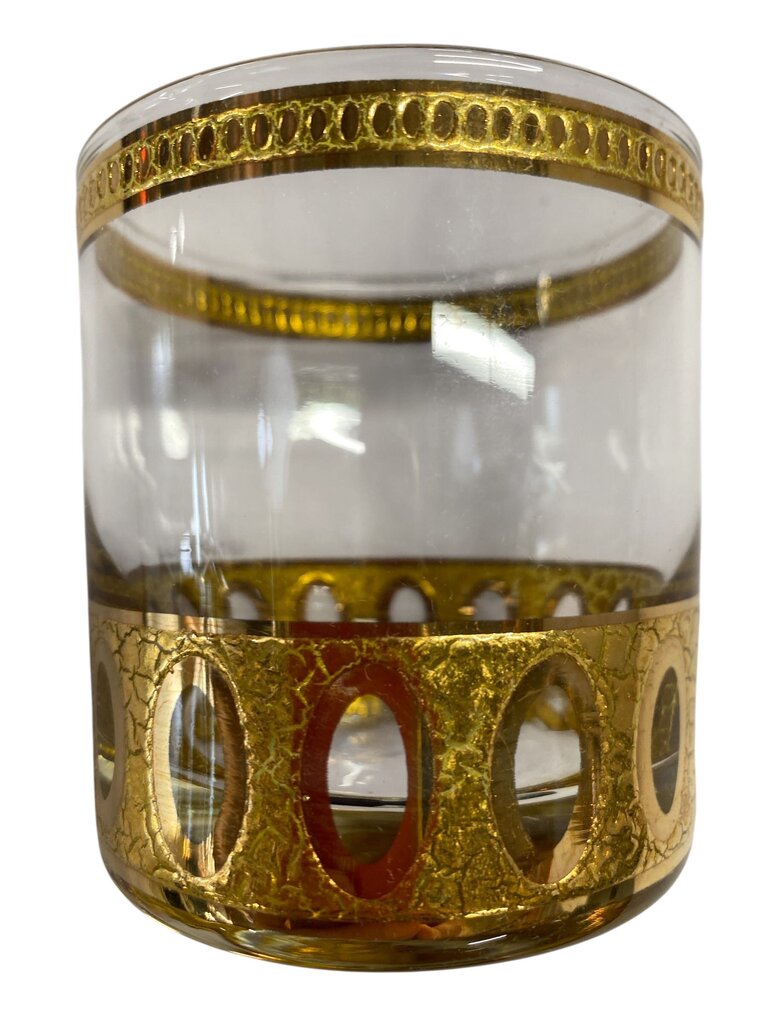 MCM Culver 22K Gold Antigua 10-piece Decanter, Lowball and Shot Glass Set (Set of 10)