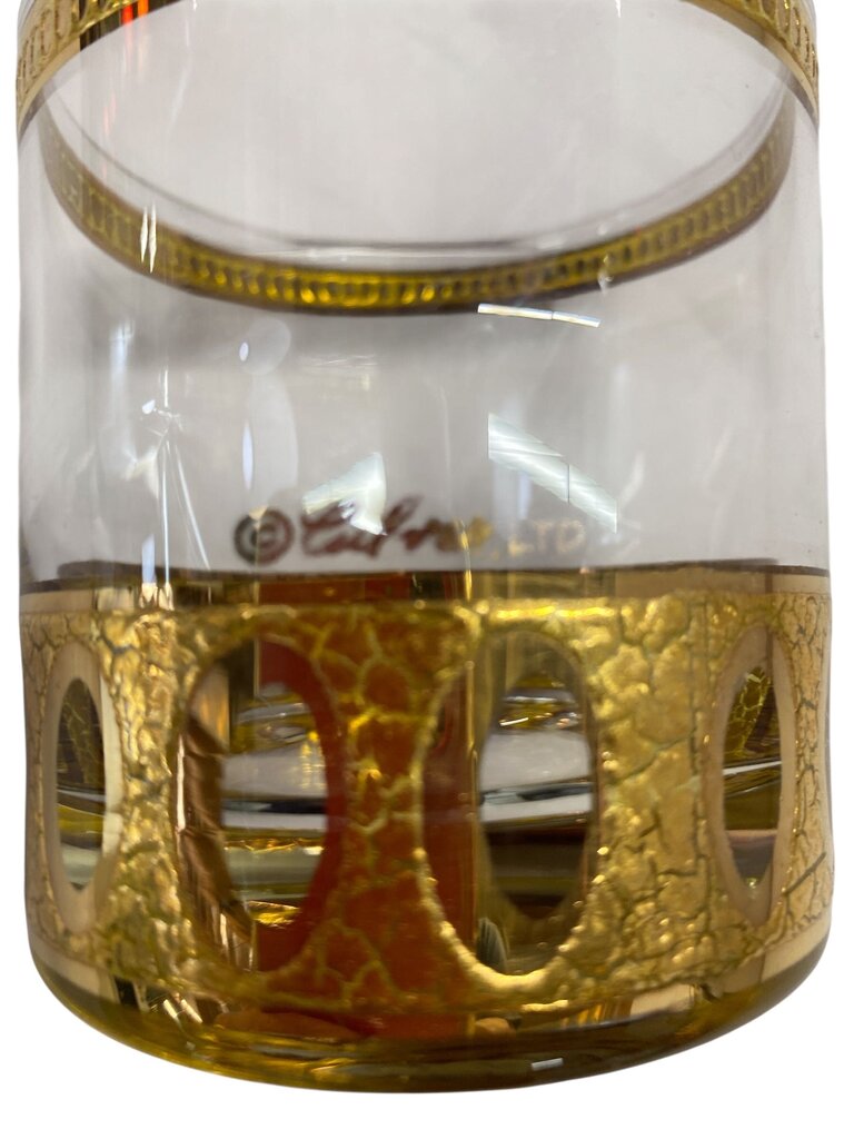 MCM Culver 22K Gold Antigua 10-piece Decanter, Lowball and Shot Glass Set (Set of 10)