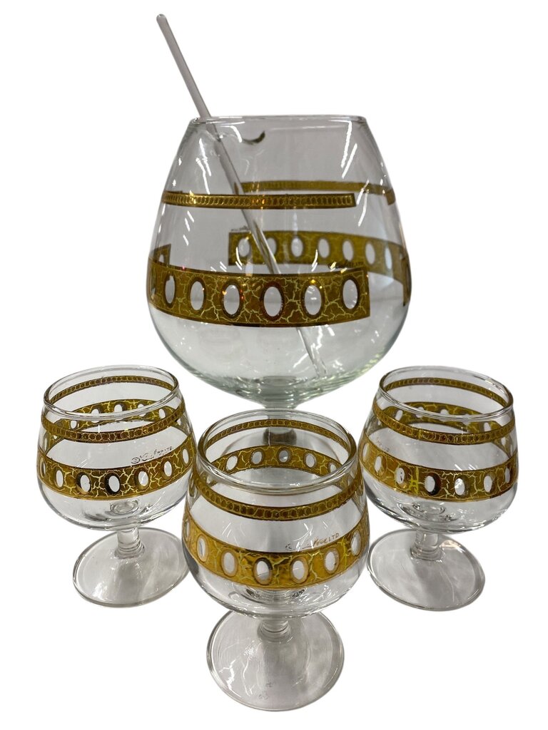 MCM Culver 22K Gold Antigua Brandy Set (Set of 5)