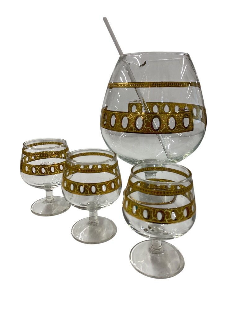 MCM Culver 22K Gold Antigua Brandy Set (Set of 5)