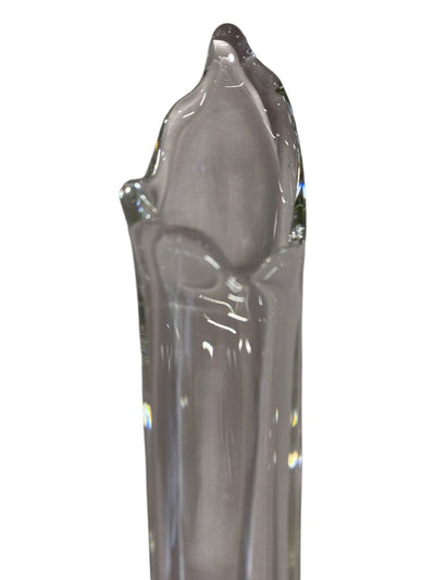 MCM L.E. Smith Crystal Clear 15" Petal Swung Vase