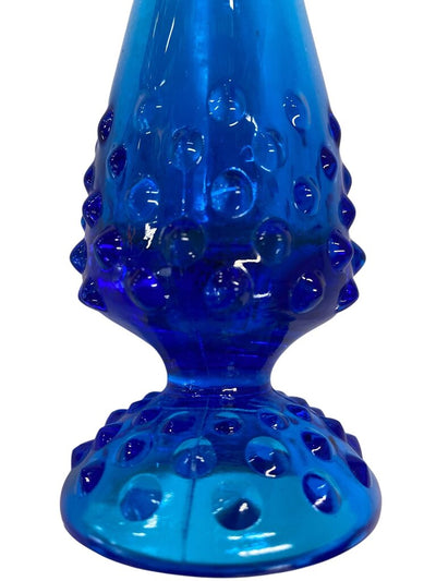 Vintage Fenton Cobalt Blue Hobnail Pedestal Vase