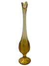 MCM Viking Epic 6 Petal Amber 11" Swung Vase