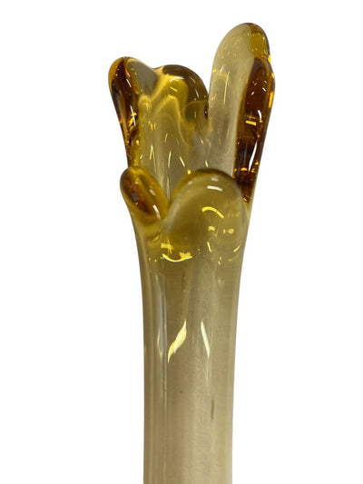 MCM Viking Epic 6 Petal Amber 11" Swung Vase