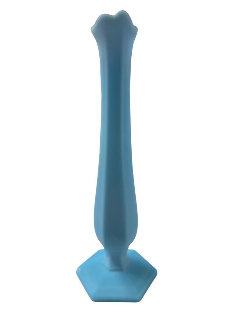 MCM Westmoreland Light Blue Satin Glass Bud Vase
