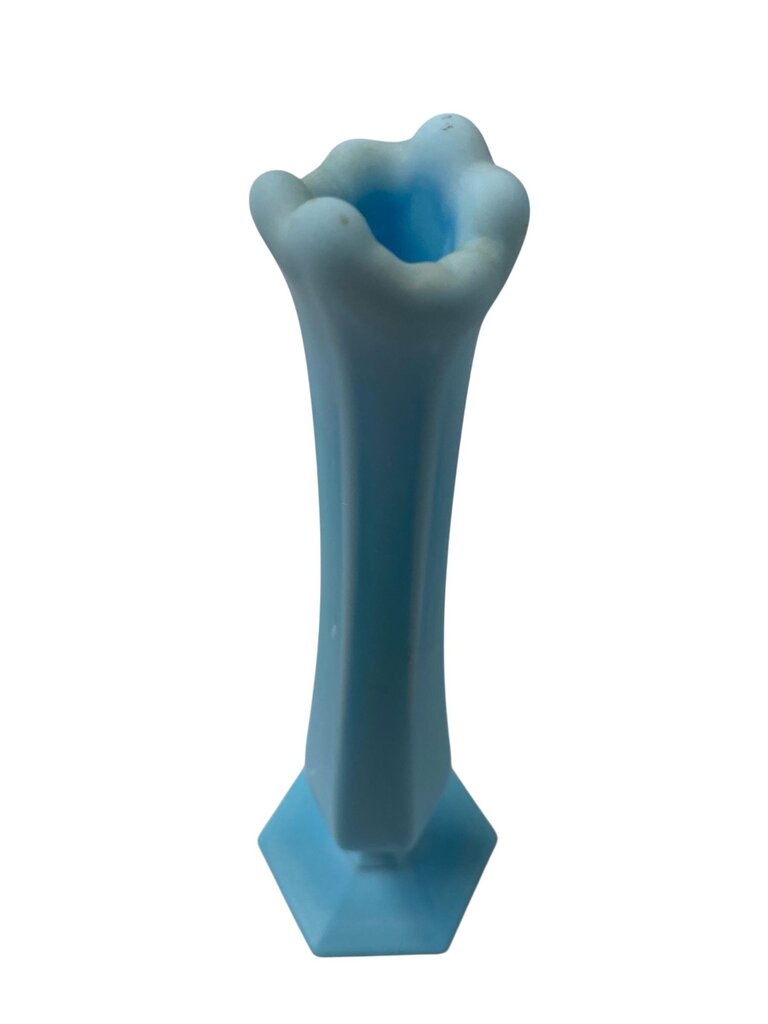 MCM Westmoreland Light Blue Satin Glass Bud Vase