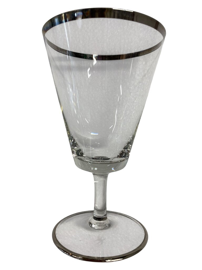 1960's Rosenthal Platinum Rimmed Crystal Cordial Glasses (Set of 8)