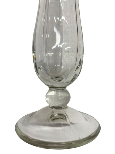 MCM Small Clear Glass Pedestal Swung Vase