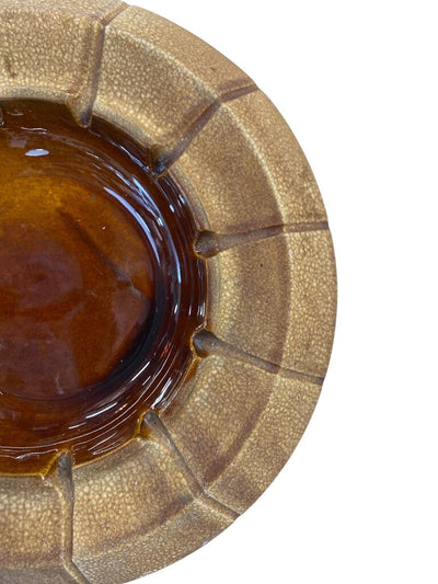 Vintage Stackable Haeger Drip Glaze Pottery Ashtray