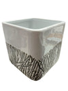 Branch Brown and White Pottery Cachepot