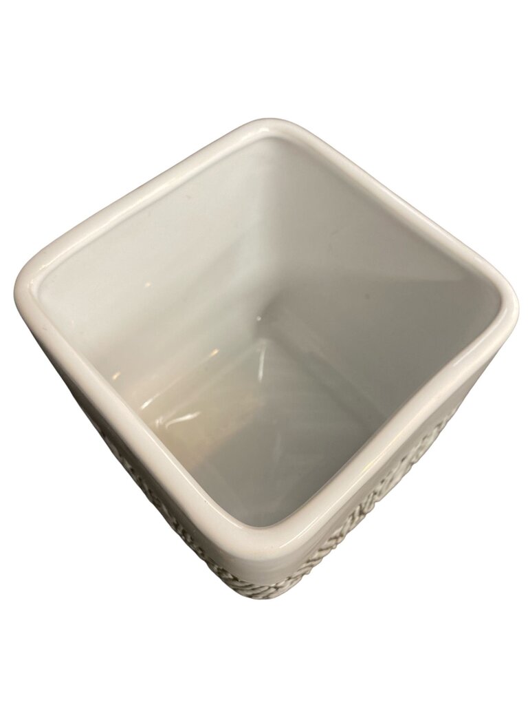 Branch Brown and White Pottery Cachepot